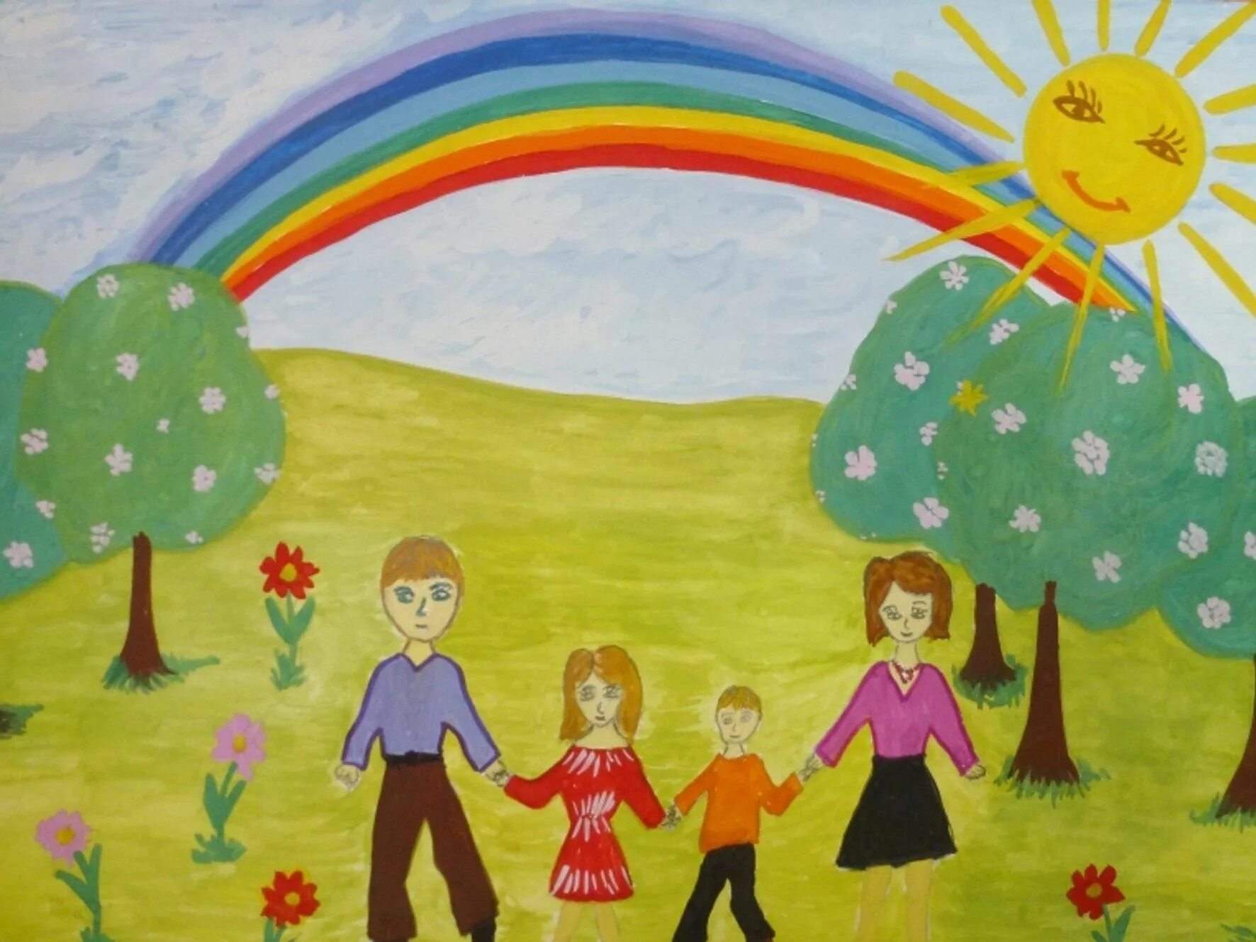 Выставка рисунков «Под семейным зонтиком» (Всемирный день семьи)